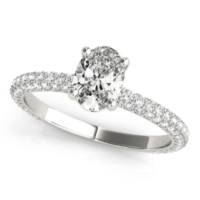 Oval Multi Row Solitaire Ring