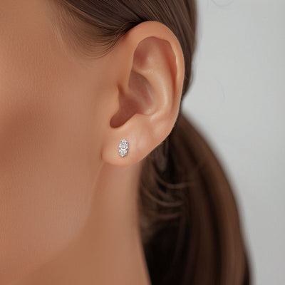 1.5 Carat Marquise Lab Grown Diamond Stud Earrings