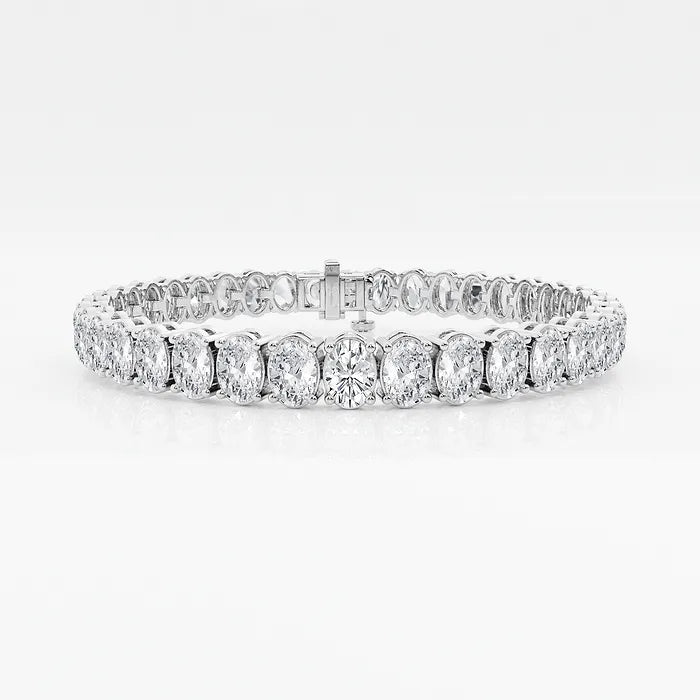 Oval Lab Grown Diamond Tennis Bracelet