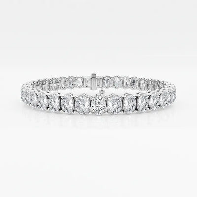 Oval Lab Grown Diamond Tennis Bracelet