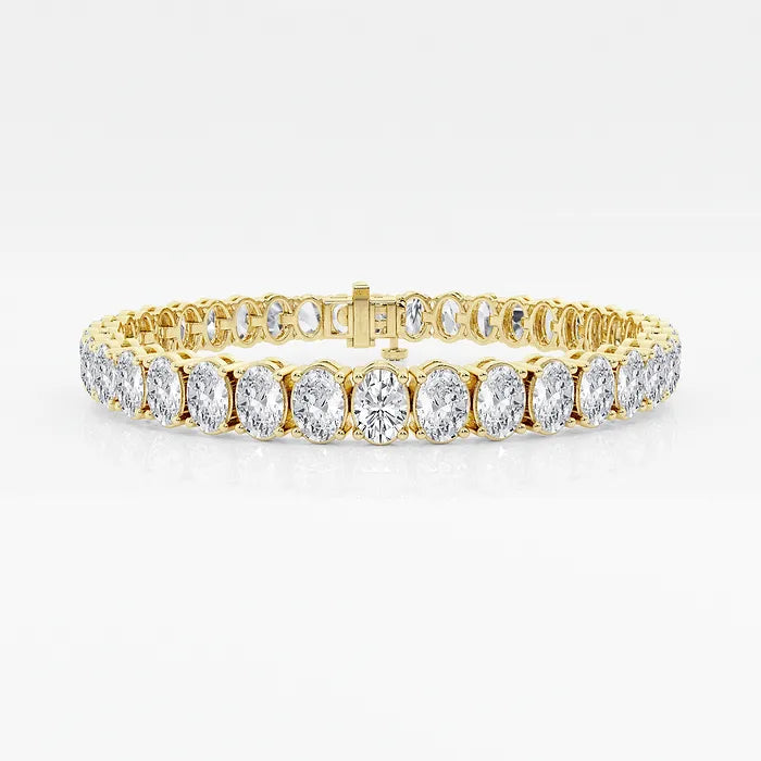 Oval Lab Grown Diamond Tennis Bracelet