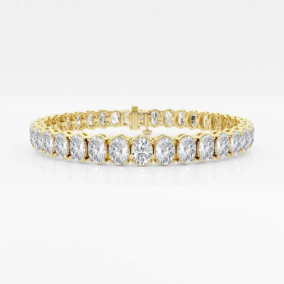 Oval Lab Grown Diamond Tennis Bracelet