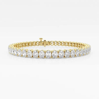 Oval Lab Grown Diamond Tennis Bracelet