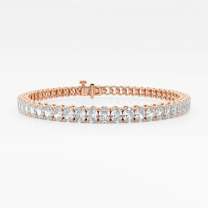 Oval Lab Grown Diamond Tennis Bracelet