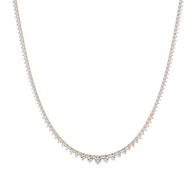 5 Carat Lab Grown Diamond Graduated Tennis Necklace