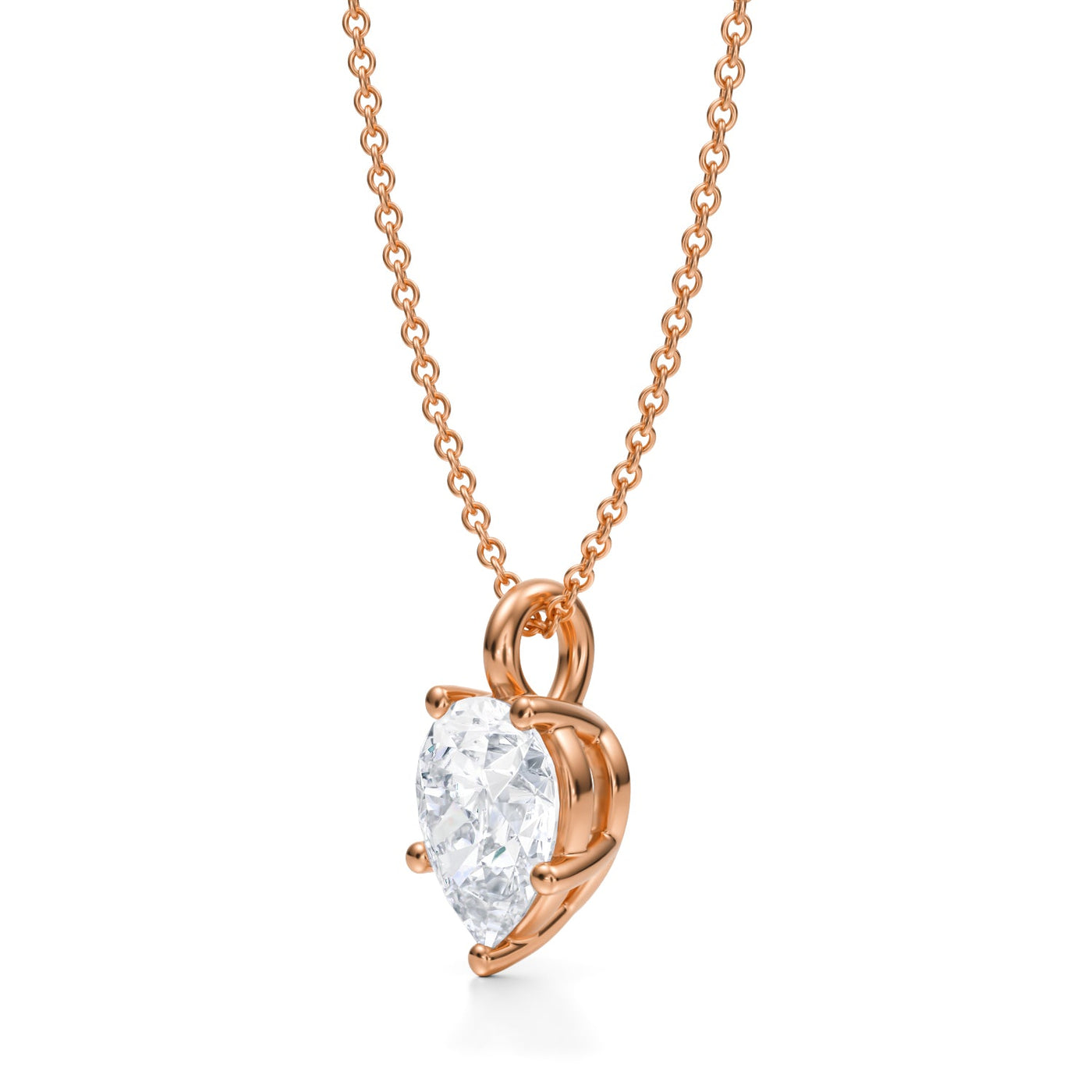 2 Carat Pear Lab Grown Diamond Solitaire Pendant