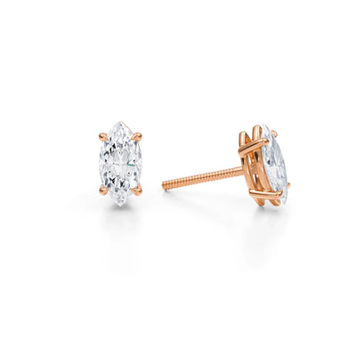 1.5 Carat Marquise Lab Grown Diamond Stud Earrings