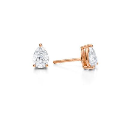 1.5 Carat Pear Lab Grown Diamond Stud Earrings