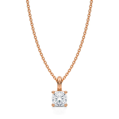 1/2 Carat Cushion Lab Grown Diamond Solitaire Pendant