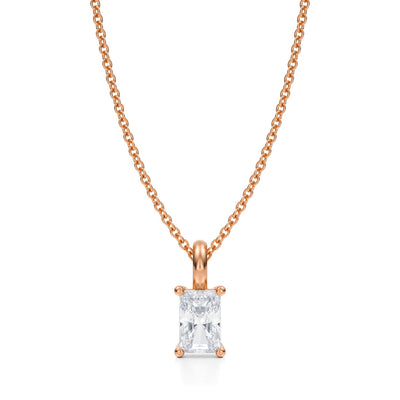 1/2 Carat Radiant Lab Grown Diamond Solitaire Pendant