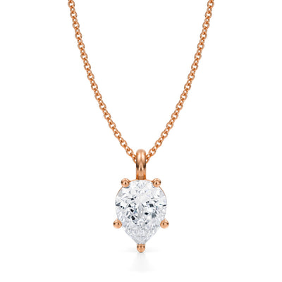 2 Carat Pear Lab Grown Diamond Solitaire Pendant