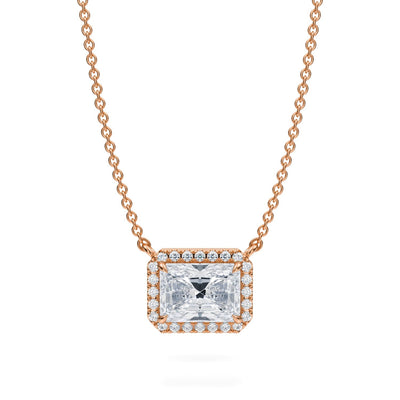 1.5 Carat Radiant Classic Halo Pendant