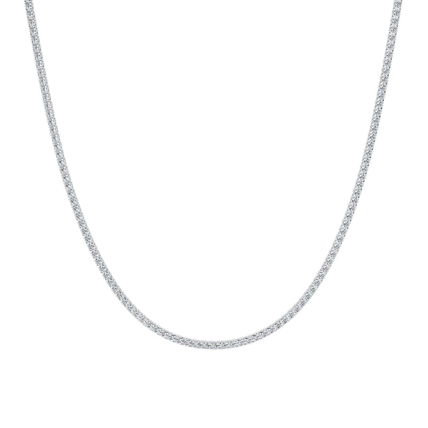 4 Carat Round Lab Grown Diamond Tennis Necklace