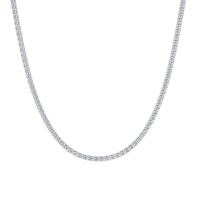 9 Carat Round Lab Grown Diamond Tennis Necklace