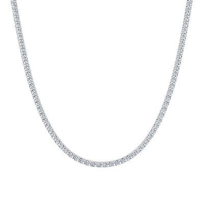 10 Carat Round Lab Grown Diamond Tennis Necklace