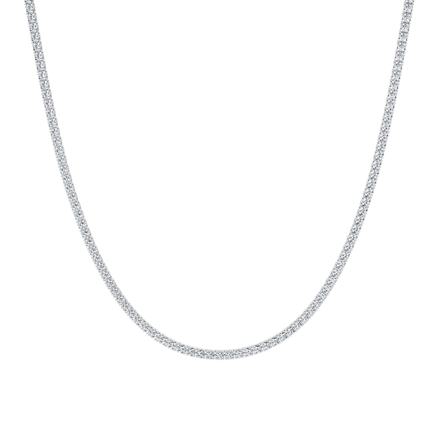 5 Carat Round Lab Grown Diamond Tennis Necklace