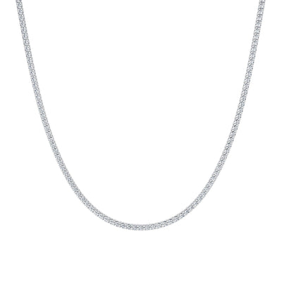 5 Carat Round Lab Grown Diamond Tennis Necklace