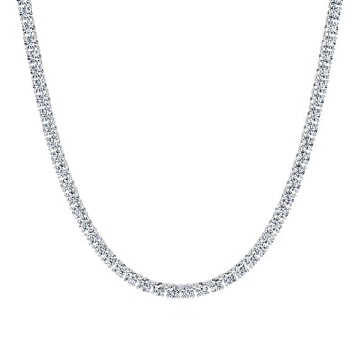 20 Carat Round Lab Grown Diamond Tennis Necklace