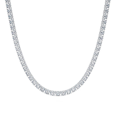 27 Carat Round Lab Grown Diamond Tennis Necklace