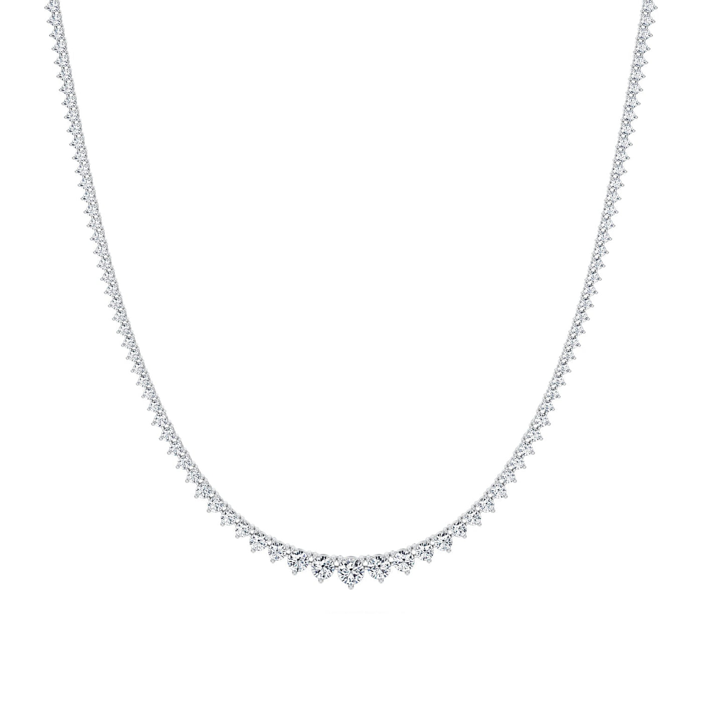 5 Carat Lab Grown Diamond Graduated Tennis Necklace