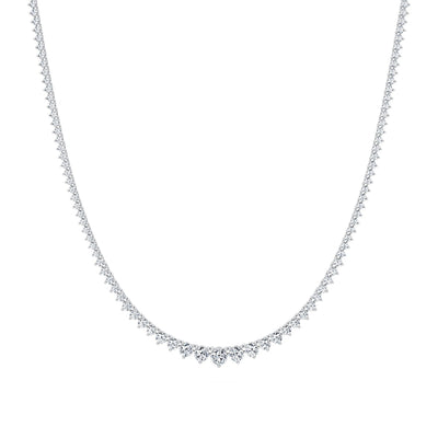 5 Carat Lab Grown Diamond Graduated Tennis Necklace