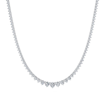 10 Carat Lab Grown Diamond Graduated Tennis Necklace