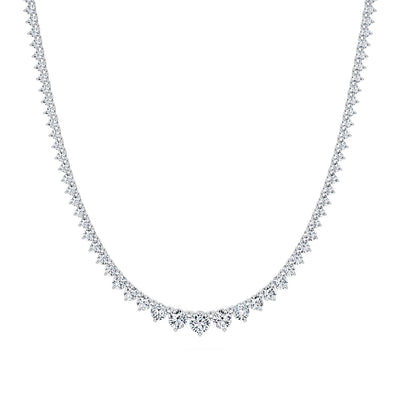 13 Carat Lab Grown Diamond Graduated Tennis Necklace