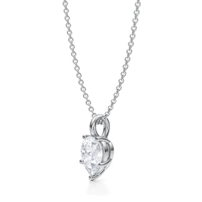 1 Carat Pear Lab Grown Diamond Solitaire Pendant