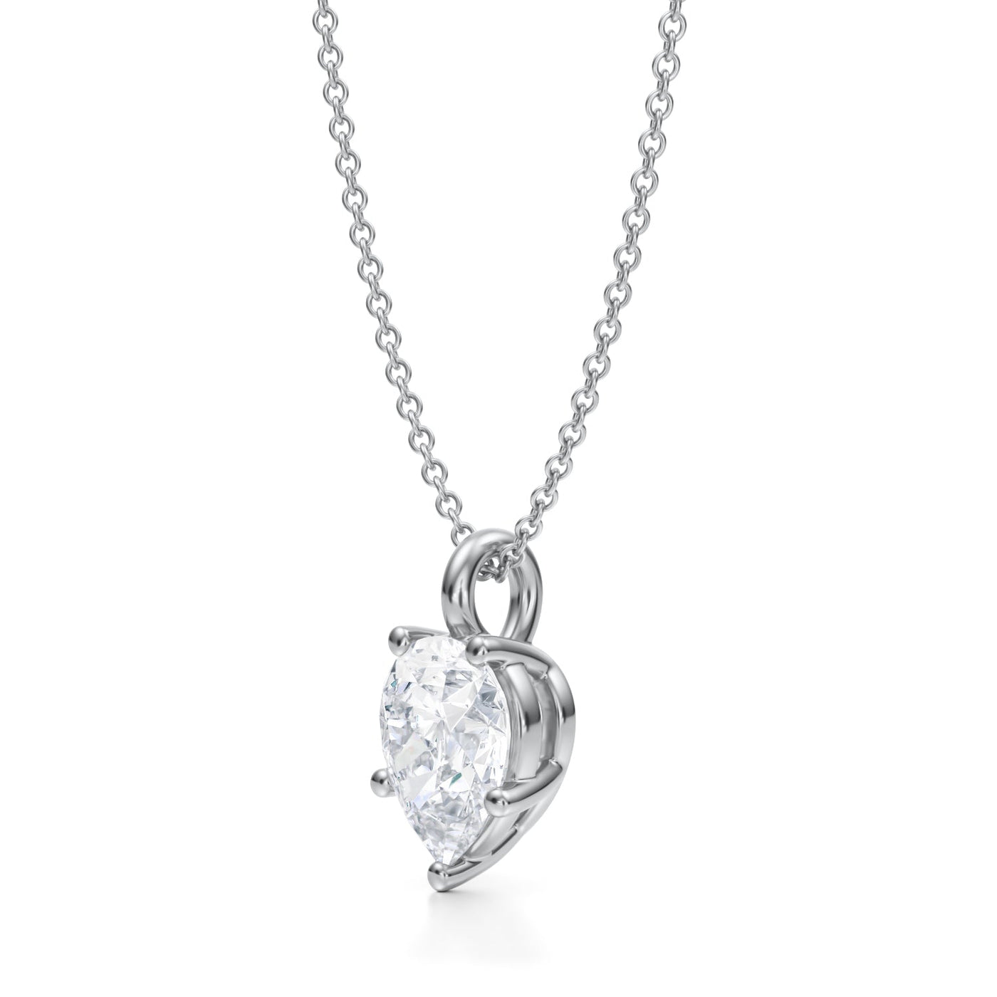 2 Carat Pear Lab Grown Diamond Solitaire Pendant