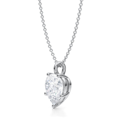 2 1/2 Carat Pear Lab Grown Diamond Solitaire Pendant