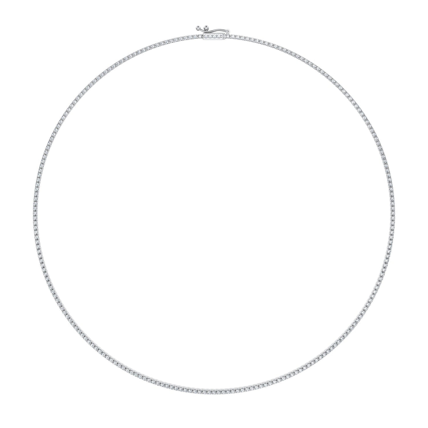 3 Carat Round Lab Grown Diamond Tennis Necklace