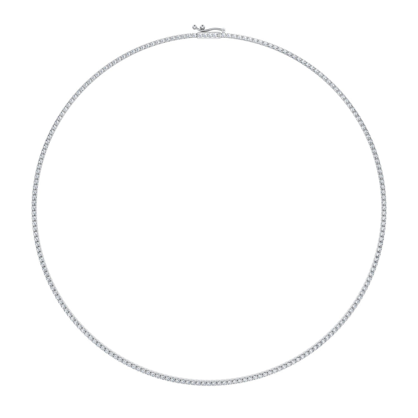 4 Carat Round Lab Grown Diamond Tennis Necklace