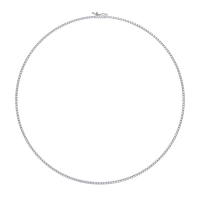 4 Carat Round Lab Grown Diamond Tennis Necklace