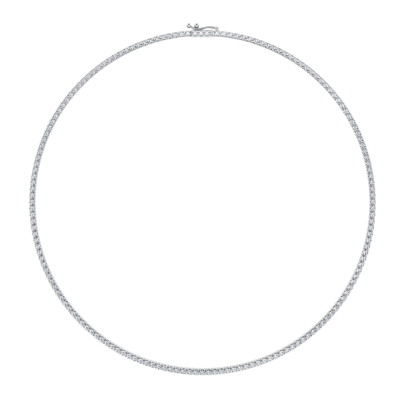 7 Carat Round Lab Grown Diamond Tennis Necklace