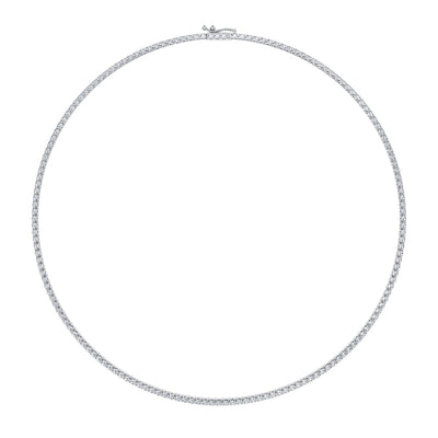 7 Carat Round Lab Grown Diamond Tennis Necklace