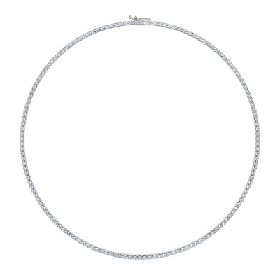 9 Carat Round Lab Grown Diamond Tennis Necklace