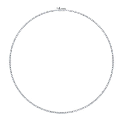 5 Carat Round Lab Grown Diamond Tennis Necklace