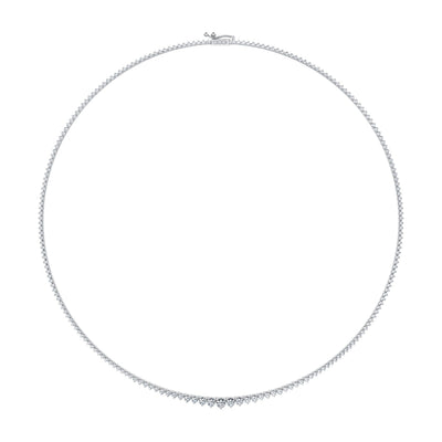 5 Carat Lab Grown Diamond Graduated Tennis Necklace