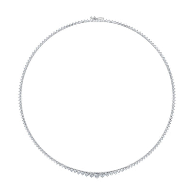 10 Carat Lab Grown Diamond Graduated Tennis Necklace