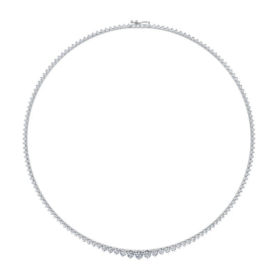 13 Carat Lab Grown Diamond Graduated Tennis Necklace