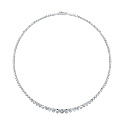 18 Carat Lab Grown Diamond Graduated Tennis Necklace