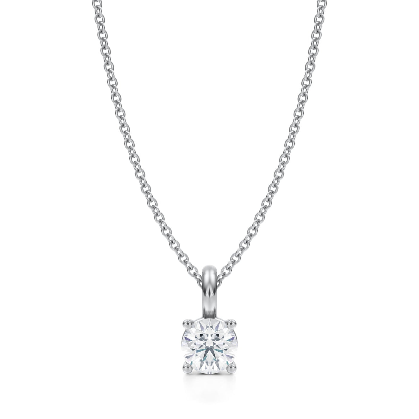 1/2 Carat Round Lab Grown Diamond Solitaire Pendant