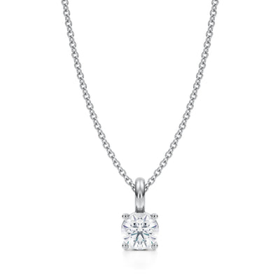 1/2 Carat Round Lab Grown Diamond Solitaire Pendant