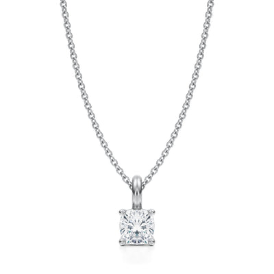 1/2 Carat Cushion Lab Grown Diamond Solitaire Pendant