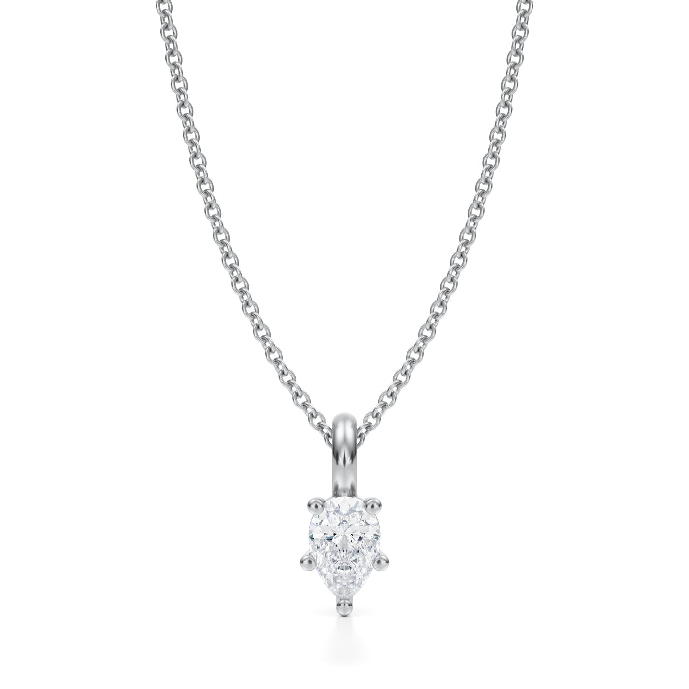 1/2 Carat Pear Lab Grown Diamond Solitaire Pendant