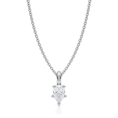 1/2 Carat Pear Lab Grown Diamond Solitaire Pendant