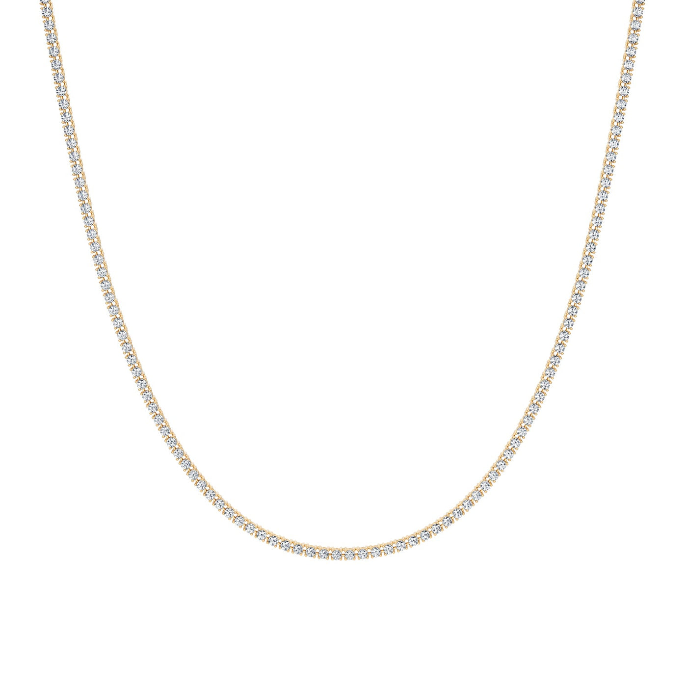 3 Carat Round Lab Grown Diamond Tennis Necklace