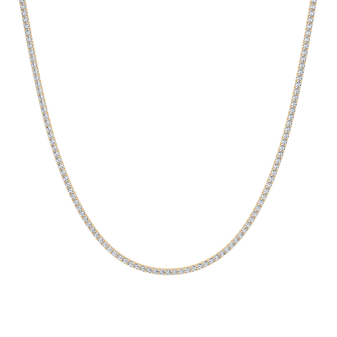 4 Carat Round Lab Grown Diamond Tennis Necklace