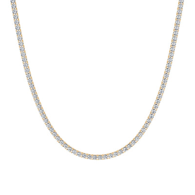 9 Carat Round Lab Grown Diamond Tennis Necklace