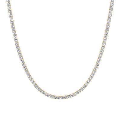 10 Carat Round Lab Grown Diamond Tennis Necklace